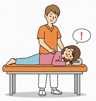 痛みとゆがみを改善する施術のイメージ